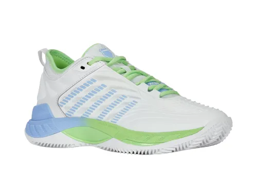 KSwiss Tennisschuhe Hypercourt Supreme 2 HB Clay/Sandplatz Damen - Die K-Swiss Hypercourt Supreme 2 HB Tennisschuhe bieten optimalen Halt und Komfort auf Sandplätzen. Mit leichtem Obermaterial und strapazierfähiger Außensohle sind sie ideal für ambitionierte Spielerinnen.