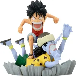 Banpresto - One Piece - Log Stories - Monkey D. Luffy vs Arlong - Actionfigur für Kinder, ca. 7,1 cm groß und ideal zum Sammeln, bringt die aufregende Szene zwischen Luffy und Arlong direkt zu Ihnen nach Hause.