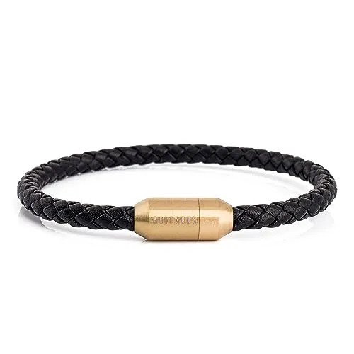 Akitsune Silva Lederarmband mit Magnetverschluss - Elegantes 5mm Armband aus hochwertigem Leder, handgefertigt, klimaneutral und perfekt für Damen und Herren. Ein stilvolles Accessoire, das jedes Outfit ergänzt.