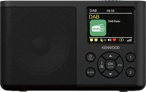 Kenwood CR-M33DAB-B (Schwarz) - Kompaktes DAB+ Radio - Radios mit DAB+ und UKW, hervorragender Klang und flexibler Betrieb durch Netzteil oder Akku. Ideal für Musikliebhaber und unterwegs.