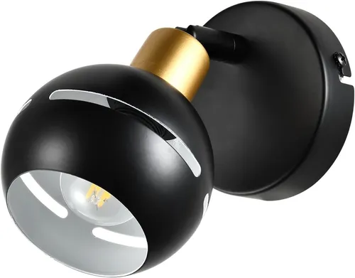 LQWELL® 6W Wandleuchte Mattschwarz Metall, LED Wandlampe Innen Wandbeleuchtung
