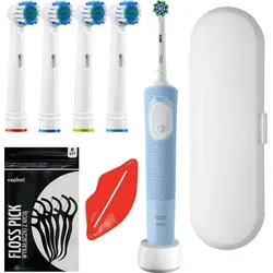 Oral-B elektrische Zahnbürste Vitality Pro 103 Blau mit Etui Zubehör - Blau