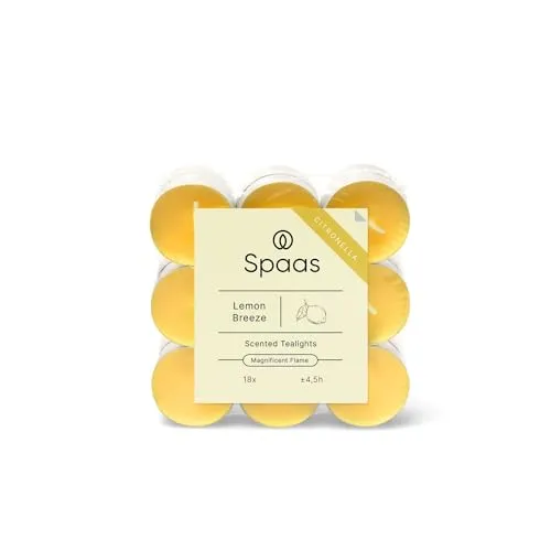 Spaas 10 x 18 Citronella Teelichter, 4.5 Stunden