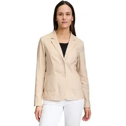 BETTY BARCLAY Kurzblazer - Modischer Damen Blazer in Beige, taillierter Schnitt für eine elegante Silhouette. Perfekt für Büro und Freizeit, mit praktischen aufgesetzten Taschen.