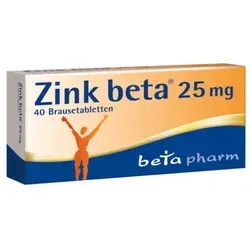 ZINK BETA 25 Brausetabletten 40 St