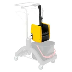 VERMOP Vertikalpresse VK 4 - Kunststoffpresse für Flachmop und Fransenmop - Kommerzielle Reinigungswerkzeuge, ideal für effizientes Auspressen von Flach- und Fransenmops mit stabilem Kniehebelmechanismus und korrosionsfreier Bauweise.