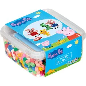 Hama-Perlen Bügelperlen 8750 Maxi, Peppa Pig, Ø 10 mm, 10 Farben, 1 Steckplatte, 900 Stück