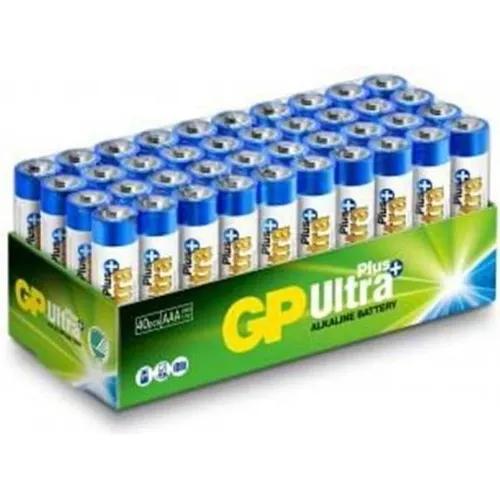 Gp Batteries - Pack 40 Piles AAA lr3 Ultra+ - Hochleistungs-Batterien für langlebige Energie, ideal für Geräte mit hohem Strombedarf. Perfekt für Fernbedienungen, Spielzeug und tragbare Elektronik.