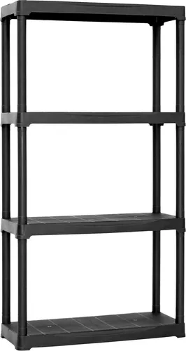 Mehrzweckregal mit 2 Regalboden aus Polypropylen, Mehrzweckregale für Innen oder Außen , 100% Italy, cm 70x30H133, Anthrazitfarbe