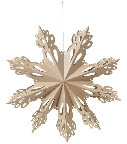 Broste Copenhagen Baumbehang SNOWFLAKE Papier natural brown XL 76 cm