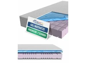 Zonen Kaltschaum Matratze 80x200 H2 - Premium Komfort für erholsamen Schlaf - Matratzen für Erwachsene, 7 Zonen für optimale Druckentlastung, atmungsaktiver Bezug aus TENCEL, allergikergeeignet und waschbar, Made in Germany.