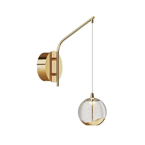 Lucande Hayley LED Wandleuchte Gold - Elegantes Design für Ihr Zuhause - Bilderleuchten im luxuriösen Gold-Design mit integrierter LED-Lichtquelle für zauberhaftes Licht, ideal für Wohn-, Schlaf- und Büroräume.