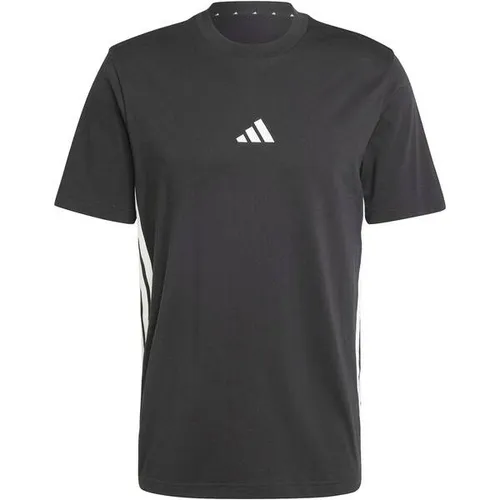 adidas Herren Essential Three Stripes Tee, Schwarz/Weiß, Größe M - Sportshirt mit klassischem Design und bequemem Tragegefühl, perfekt für Sport und Freizeit.