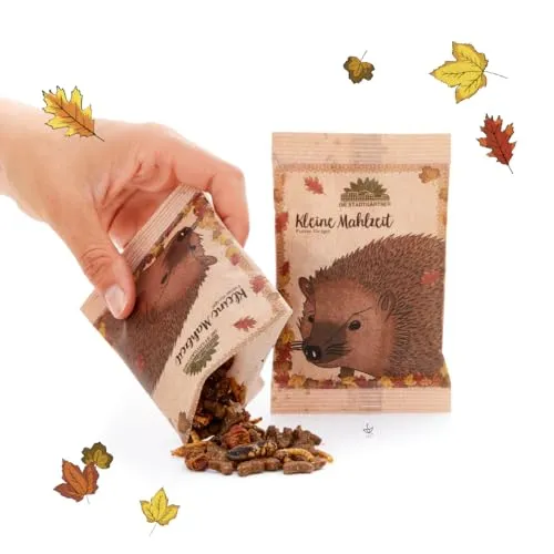 Die Stadtgärtner – Kleine Mahlzeit I Igel-Futter I Enthält Getreidefreies, proteinreiches Futter mit 20% Insekten (Seidenraupen, Grillen und Mehlwürmer).