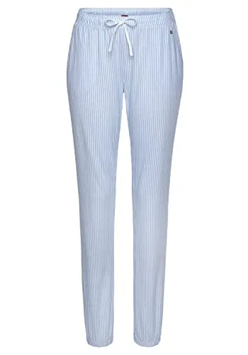 s.Oliver Damen Ak-145-45 Pyjamaunterteil, Blau Gestreift - Schlafanzughosen für Damen, aus weichem Baumwoll-Viskosemix, mit elastischem Tunnelzugbund und stylischem Kontrastpaspel für optimalen Komfort.