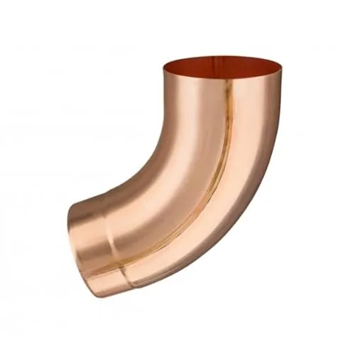 Baumeister.tech Fallrohrbogen für Dachrinne, Regenrohrbogen aus Kupfer 72 Grad 100 mm 100/72°