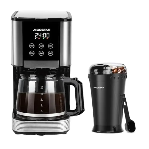 Aigostar Kaffeemaschine mit Mahlwerk