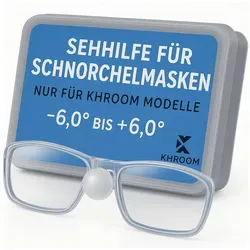 Khroom Schnorchel Schnorchelmasken Brillengläser Sehhilfe von -6.0 bis +6.0 Dioptrien weiß plus 4.75