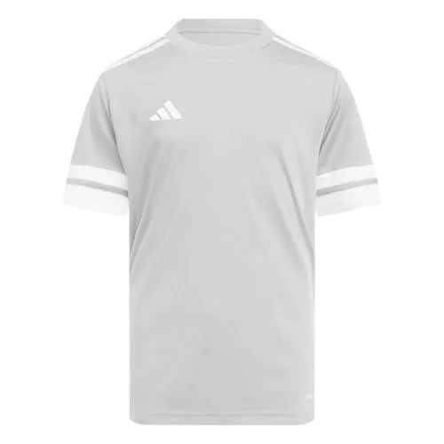 adidas Unisex Kids SQUADRA25 Jersey Short Sleeve Kids, Team Light Grey/White, 11-12 Years