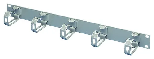 Rittal 7159.035 19 Zoll Netzwerkschrank-Kabelführung 1 HE Grau - Rackmontage-Schränke & -Rahmen, platzsparendes 1 U Rangierpanel für optimale Kabelführung und Organisation.