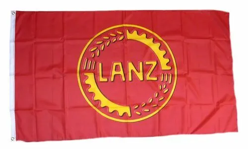 Flagge / Fahne Lanz Bulldog Logo Hissflagge 90 x 150 cm in rot von FahnenMax