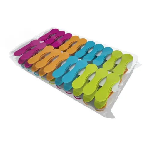 Plastik WÄSCHEKLAMMERN - 40 Stück - Superstark mit Soft-Grip - 70 MM - Höchste Europäische Qualität