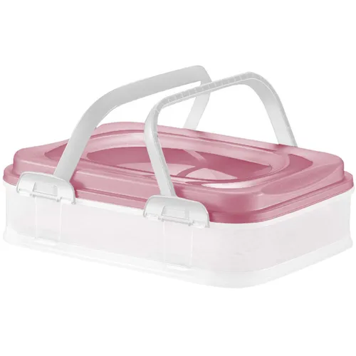Lebensmittelbehälter Kuchenbehälter Transportbox Dolce 39x28,5cm violett DOMOTTI
