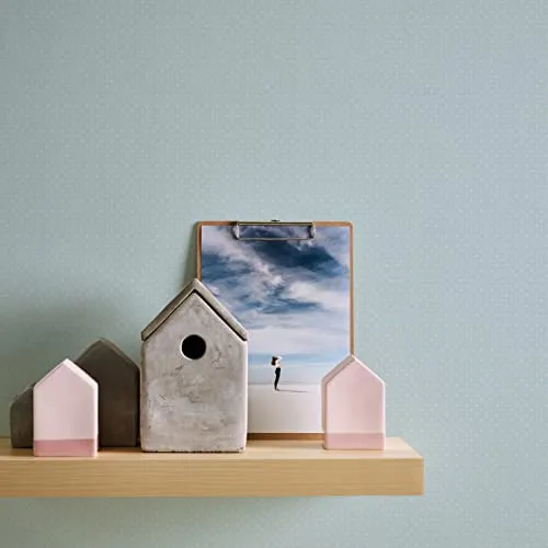 A.S. Création Punktetapete Hellbllau Weiß - A.S. Création Maison Charme 390701 - Vliestapete Pünktchen - 10,05 m x 0,53 m Made in Germany