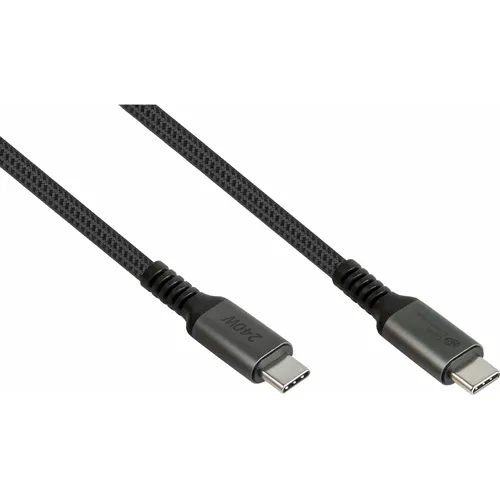 Good Connections USB 2.0 Lade- und Datenkabel 240W USB-C Stecker an Stecker anthrazit 1m (1 m, USB 2.0, 240 W) (2240-CCT010A)