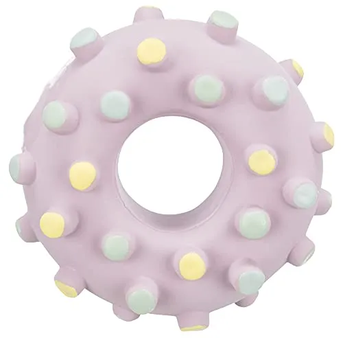 TRIXIE Junior Mini-Ring - Robustes Hundespielzeug aus Latex für Welpen - ø 8 cm, Hundeknochen für extra Kauspaß - 35612