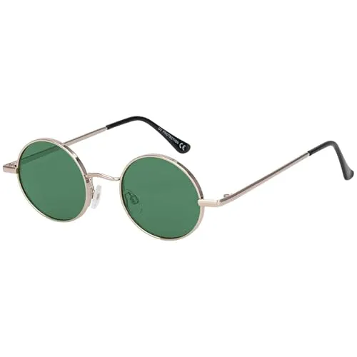 BEZLIT Damen Sonnenbrille Runde Form Herren 30506 (Grün/Gold)