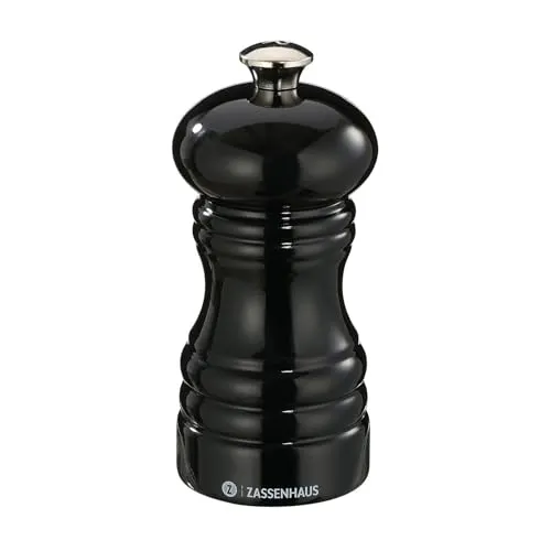 Zassenhaus Pfeffermühle Berlin, Schwarz glänzend, 12 cm