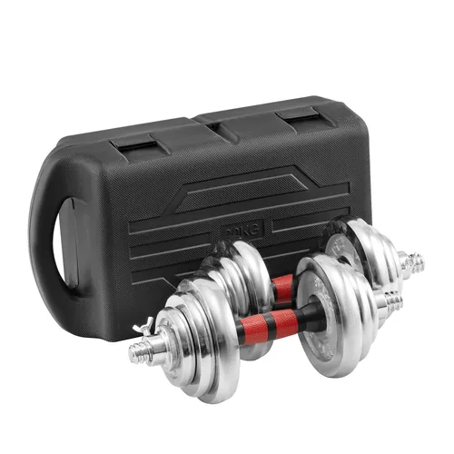 SEVICO Kurzhantel 2x10 kg Gusseisen Gewichte Hanteln Set mit Stahlmuttern 20kg V108