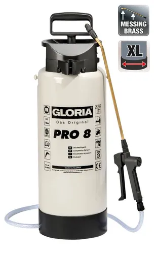 GLORIA Drucksprühgerät Pro 8 - 001206.0000, leistungsstark und ideal für präzises Gießen im Garten