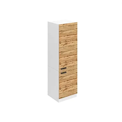 Belini Kühlschrank Schrank Hochschrank 60 cm Wotan-Eiche