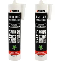 TECPO Montagekleber HIGH TACK Baukleber, 2x 455g Kleber +...