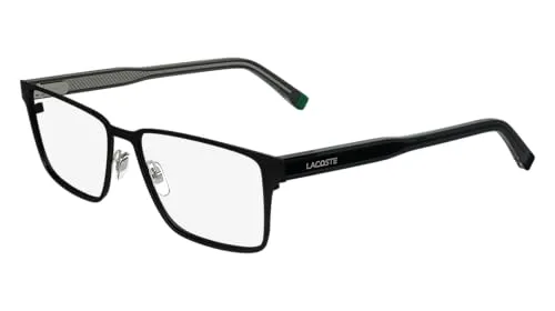 LACOSTE L2297 002 MATTE BLACK Herren Brillen - Klassische Herren-Brillenfassung in mattem Schwarz, ideal für einen stilvollen Look und optimalen Tragekomfort.