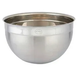 RÖSLE Hochwertige Edelstahlschüssel 3,1 L - Salatschüssel aus Edelstahl 18/10, ideal zum Zubereiten und Servieren, mit praktischem Schüttrand für tropffreies Ausgießen und spülmaschinengeeignet.