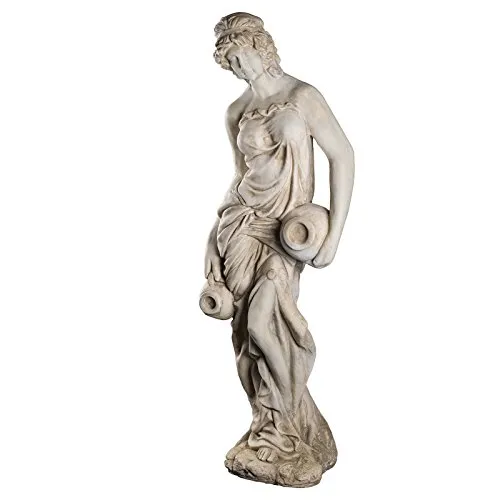 Birendy XXL Wetterfeste Statue – Antike Wassertägerin 118 cm - Gartenfiguren, beeindruckende 18 kg schwere Statue, wetterfest aus Polyresin, ein echter Hingucker für Ihren Garten oder Wintergarten.