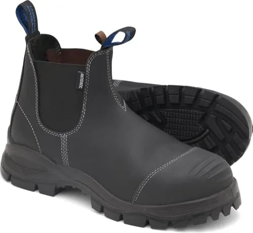 Blundstone Herren Werk- und Sicherheitslaarzen Chelsea Boot, Black Platinum, 44 EU - Wanderschuhe aus robustem, wasserdichtem Leder für optimalen Schutz und Komfort bei jedem Wetter.
