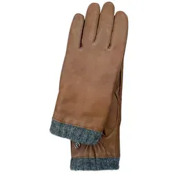 KESSLER Lederhandschuhe Style Rasmus (Paar, 1-St., Handschuhe) Leather Working Group zertifiziertes Leder, warmes Kunstfellfutter braun 9.5