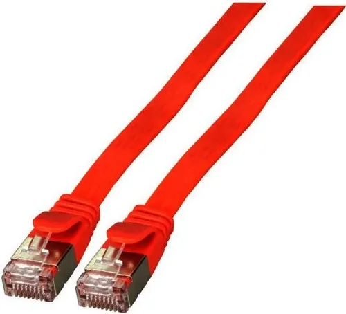 EFB RJ45 Flachpatchkabel U/FTP, Cat.6A, PVC, 0.5m, rot