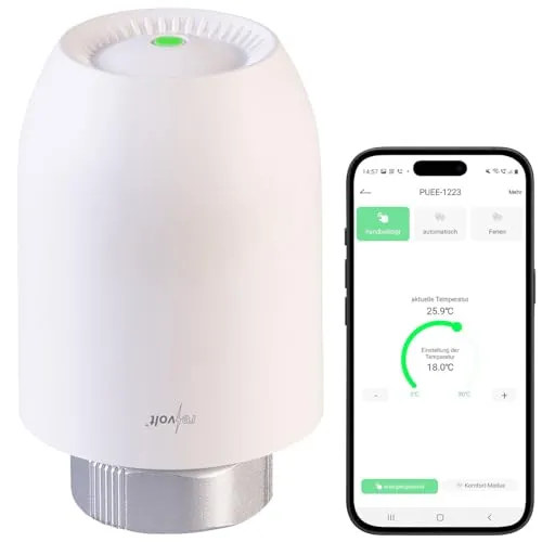 revolt Heizkoerperthermostate: Smartes Heizkörper-Thermostat mit App-Programmierung, Bluetooth (Heizkörper Regler Thermostat, Heizkörperthermostat Danfoss)