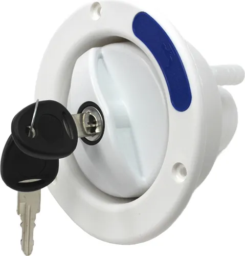 Einfüllstutzen + Tankdeckel für Frischwassertank Wohnwagen Wohnmobil FF2 HSC weiß 40 - Praktisches Wasserzubehör für Wohnmobile: Einfüllstutzen und Tankdeckel in weiß, aus hochwertigem, lebensmittelechtem Kunststoff. Ideal für eine zuverlässige Befüllung und optimale Dichtigkeit.