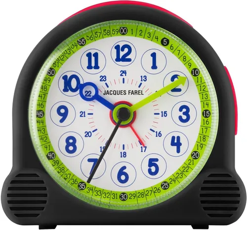 Jacques Farel Kinderwecker Happy Learning, ACL 06 Quarzwecker, Lernwecker, Jungs,Geschenkidee, Schulanfang, Kinderzimmer