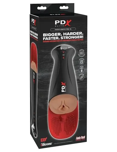 PDX Elite Fuck-O-Matic Pro XL Masturbator, Brown, 34,9 cm