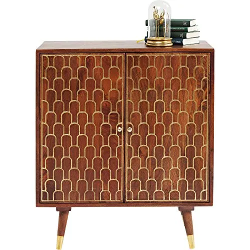 Kare Design Kommode Muskat – Retro Look mit goldenen Akzenten