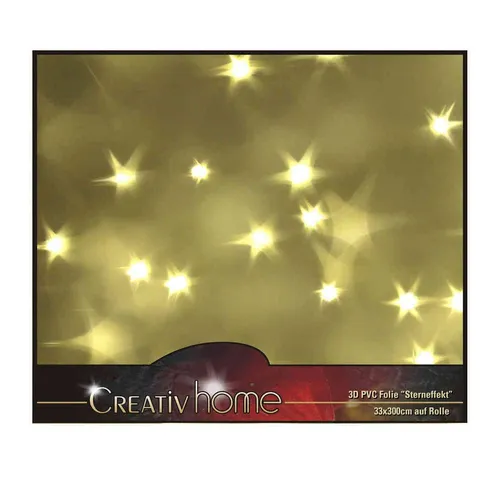 Gasper Dekorationsfolie 3D PVC Folie STERNEFFEKT 33x300cm. Hologramm- Lichteffekt-Folie
