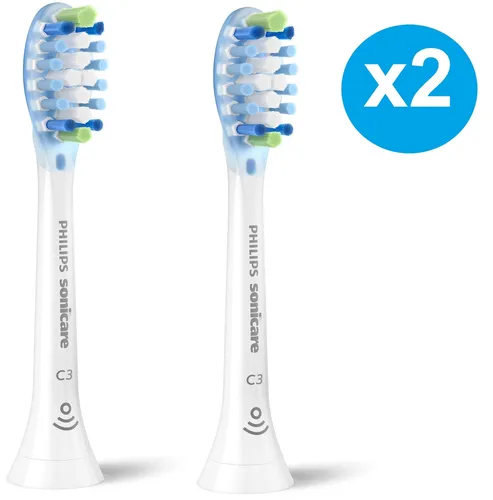 Philips Sonicare C3 Premium Plaque Defence (2 x) - Zahnbürstenkopf für gründliche Plaque-Entfernung, kompatibel mit Sonicare Geräten und ideal für eine optimale Mundgesundheit.