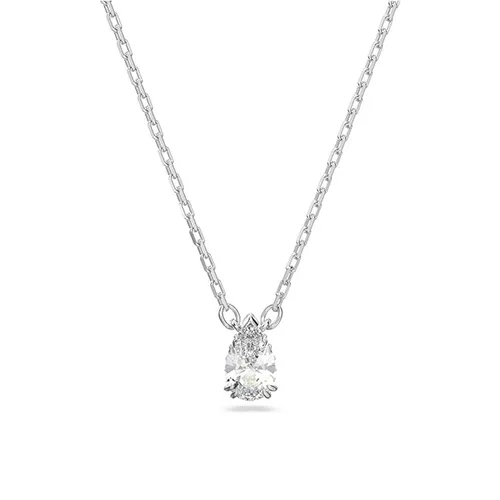 Swarovski Stilla Anhänger, Tropfenschliff, Weiß, Rhodiniert von Swarovski